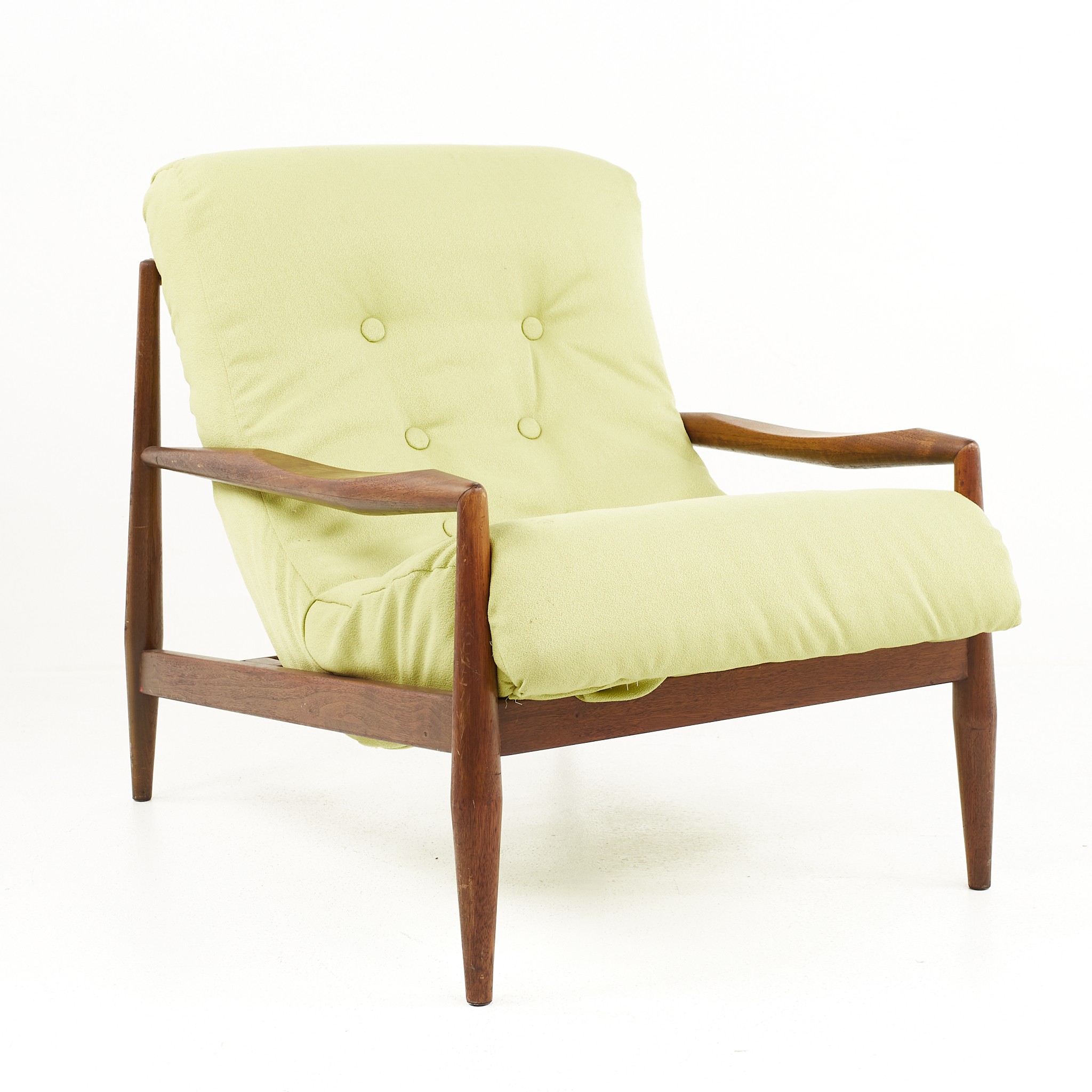 Adrian Pearsall for Craft Associates mid Century walnut Scoop Lounge Chair