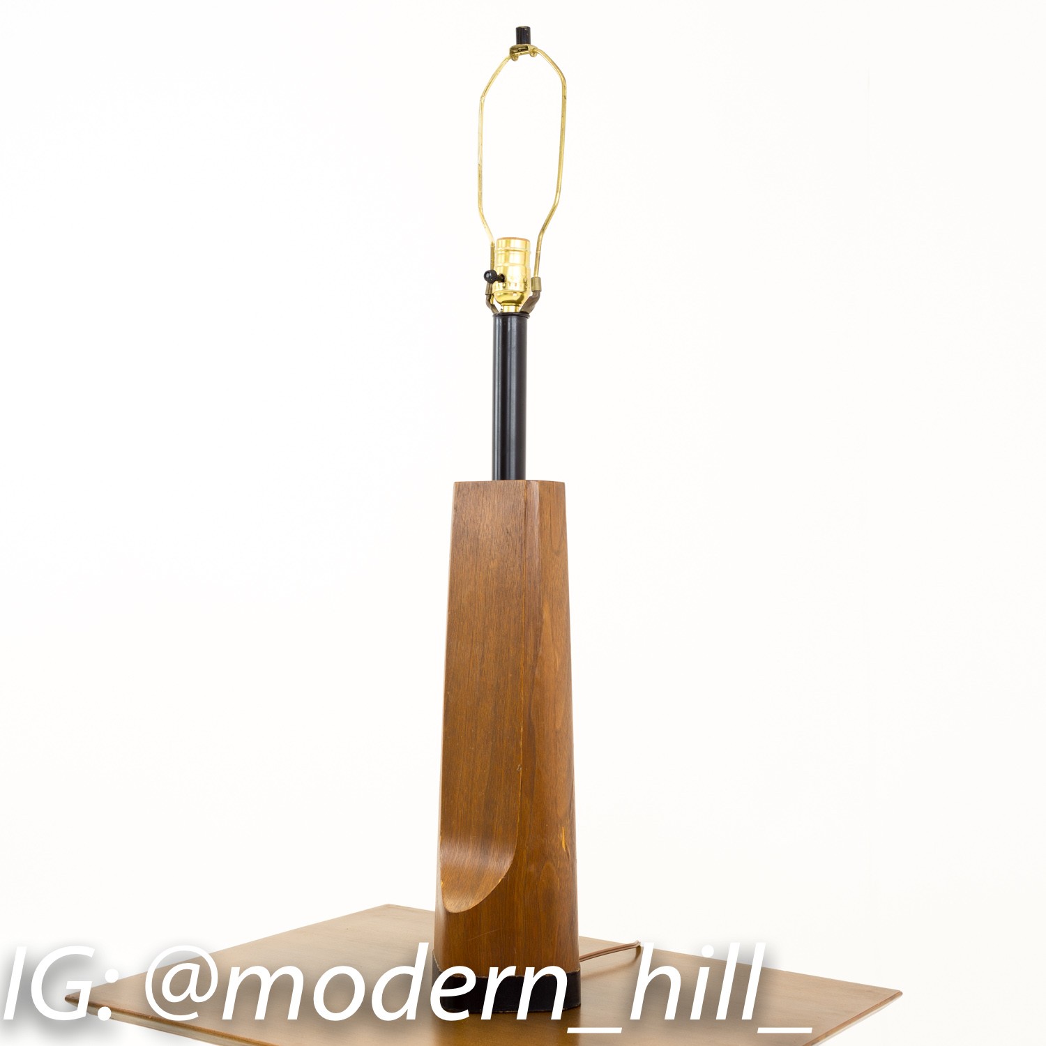 Harold Weiss and Richard Barr for Laurel Mid Century Modern Wood Table Lamps - Pair