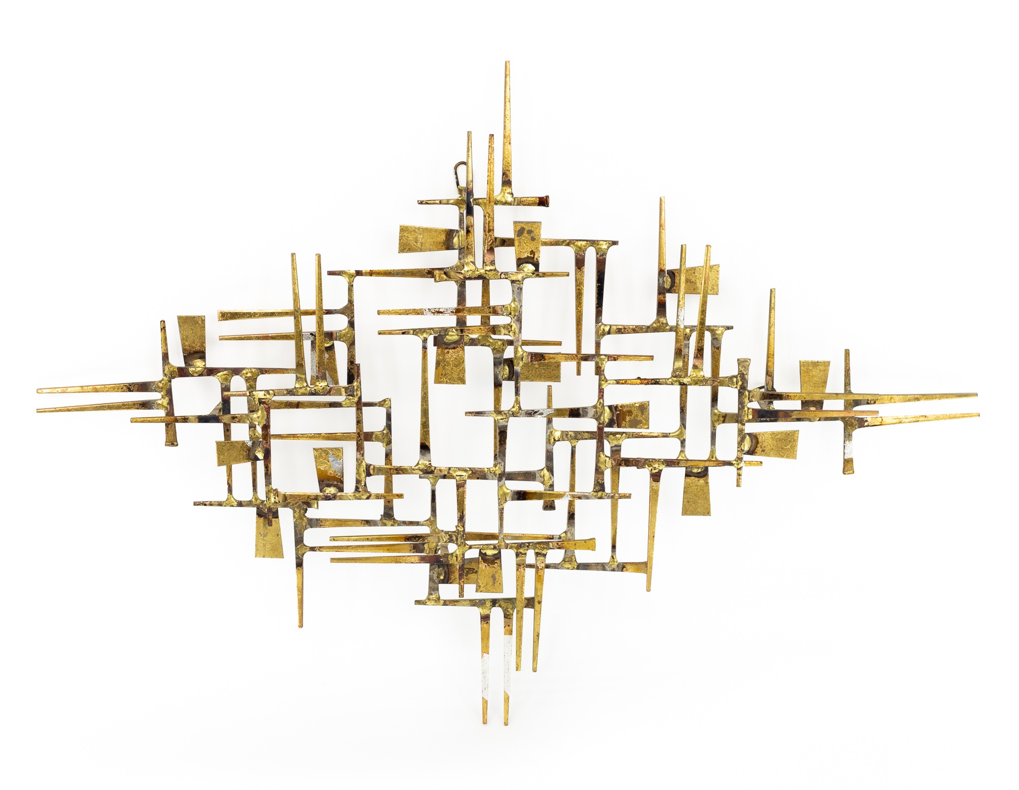 Images | Mid Century Modern Furniture - Mid Century Furniture Chicago William Bowie Signed Copper Nail Mid Century Wall Sculpture