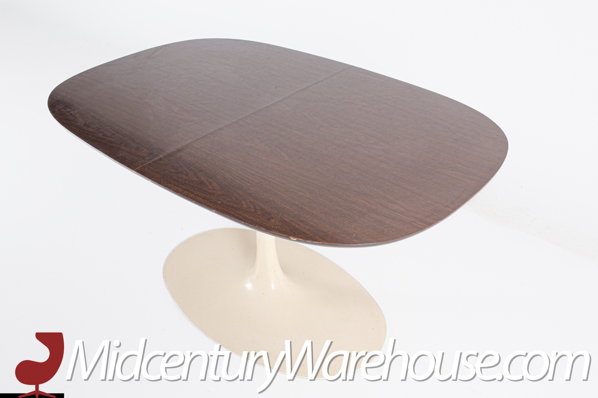 Saarinen Style Mid Century Oval Laminate Top Tulip Pedestal Dining