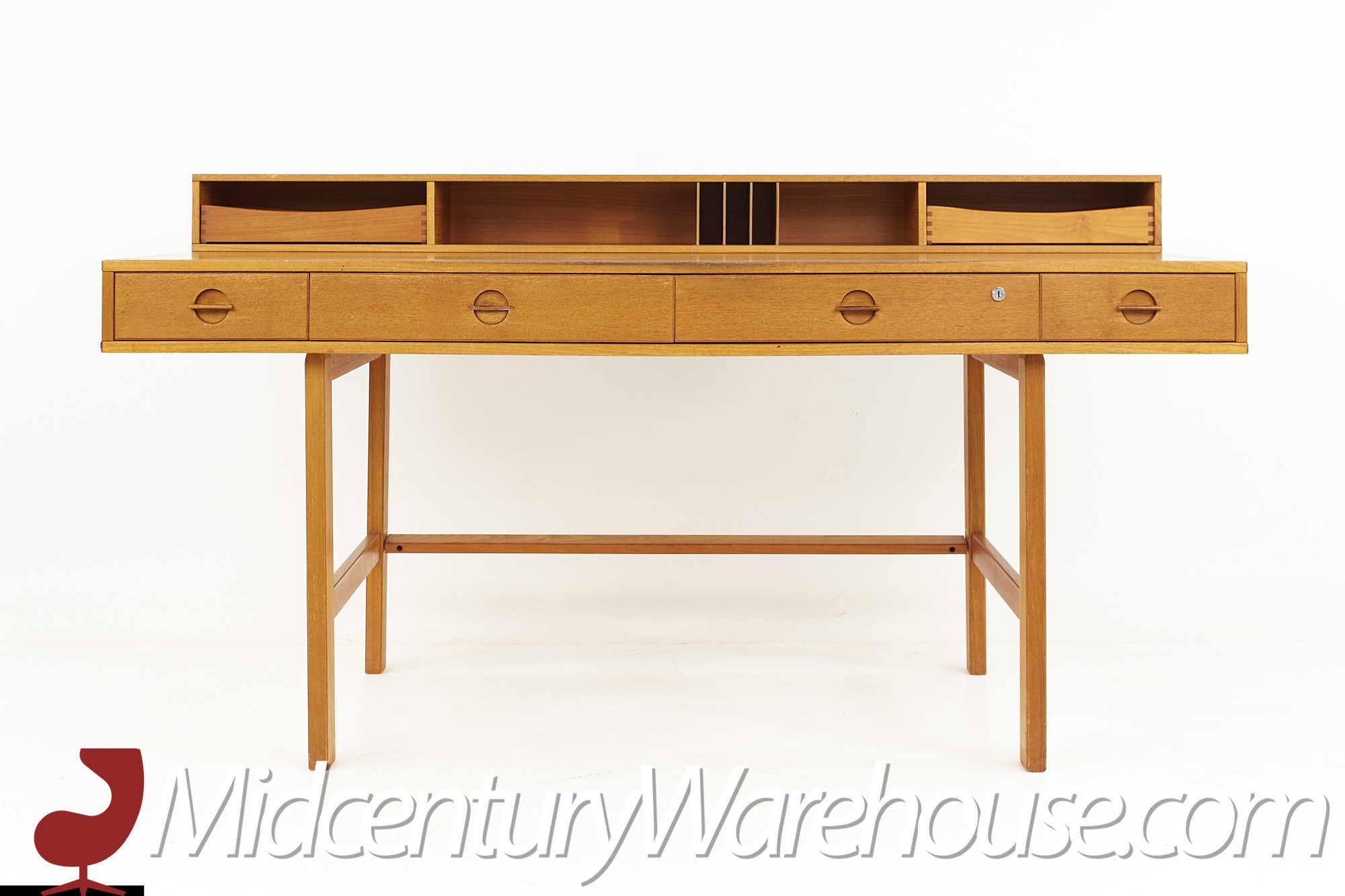 Peter Lovig Nielsen Mid Century Danish Teak Flip Top Desk