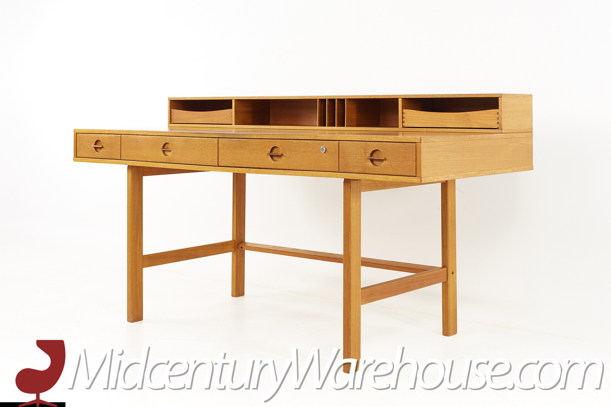 Peter Lovig Nielsen Mid Century Danish Teak Flip Top Desk | Mid