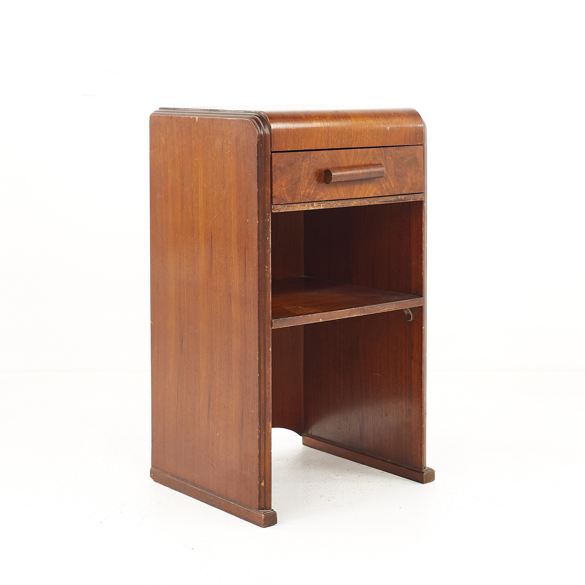 Mid Century Art Deco Waterfall Nightstand