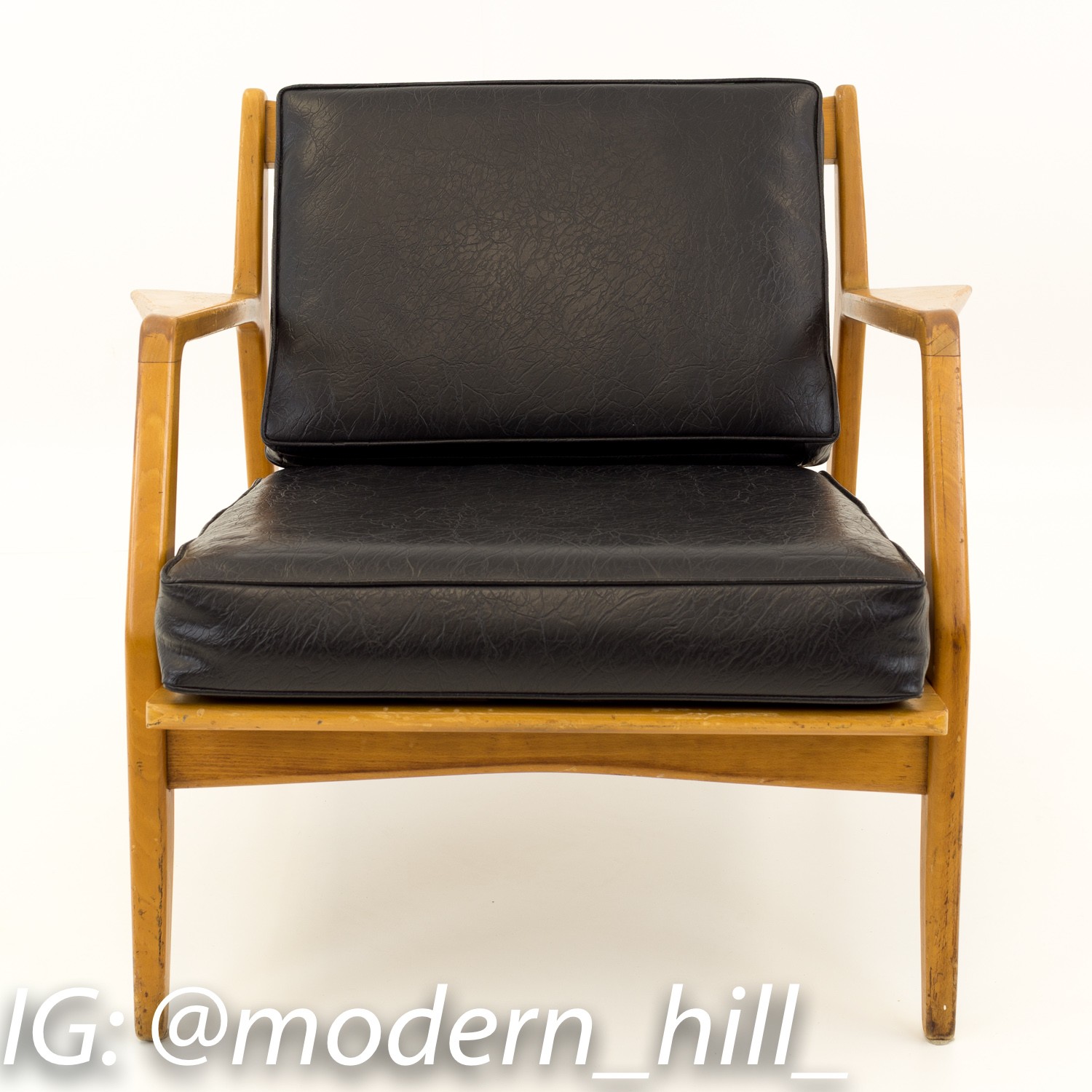 Kofod Larsen for Selig Mid Century Modern Lounge Chair - Black