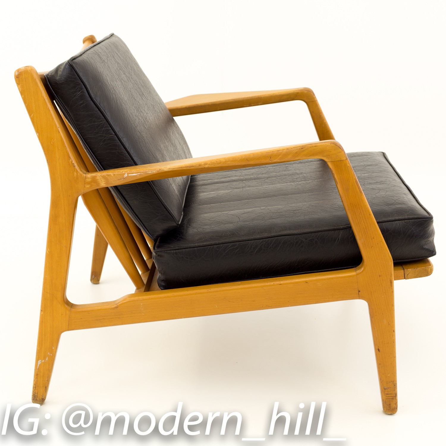 Kofod Larsen for Selig Mid Century Modern Lounge Chair - Black