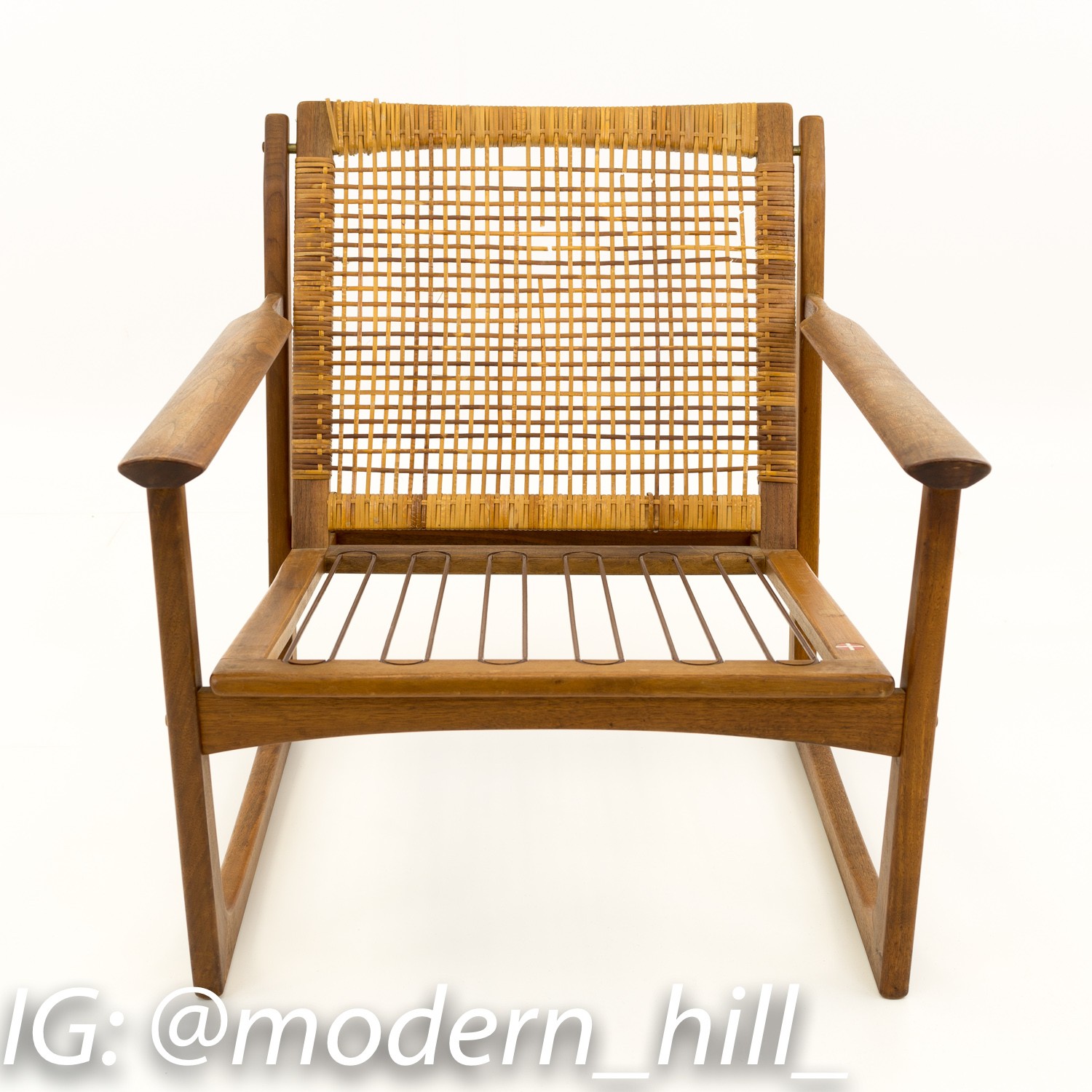 Kofod Larsen for Selig Mid Century Sled Occasional Lounge Chair