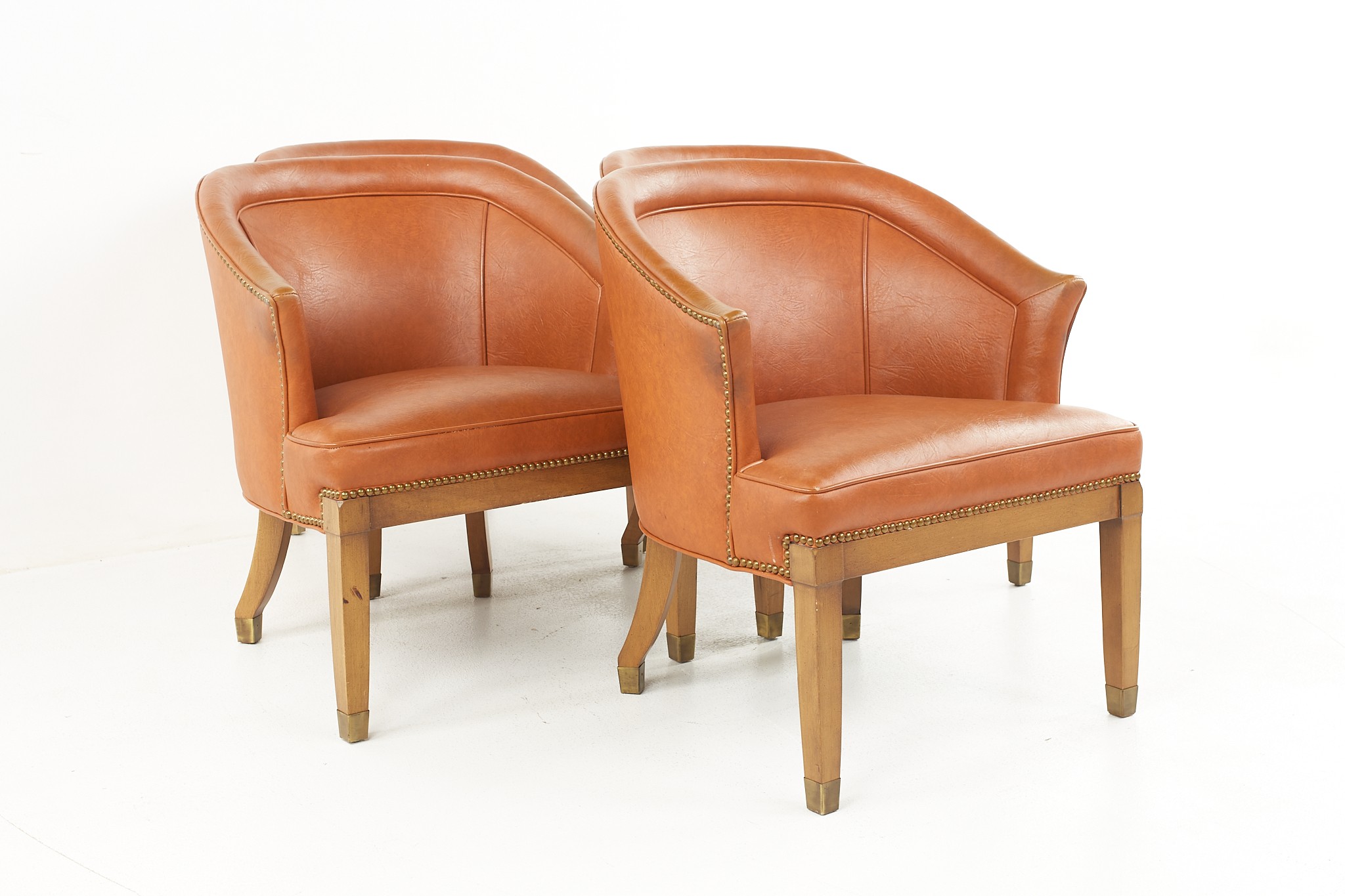 Ward Bennett Style Mid Century Occasional Chairs - Set of 4