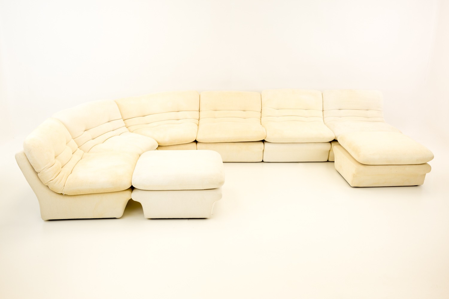 Vladimir Kagan for Preview White Mid Century Modern Sectional Sofa
