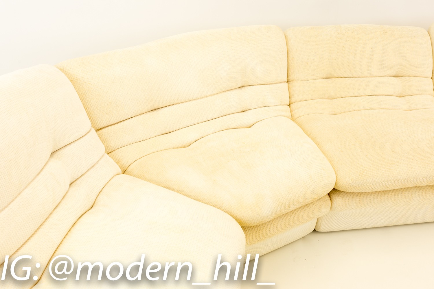 Vladimir Kagan for Preview White Mid Century Modern Sectional Sofa