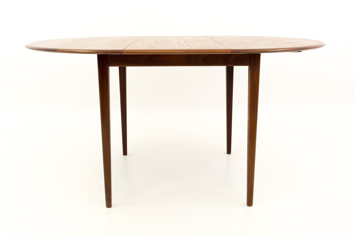 R Huber Kai Kristiansen Style Mid Century Modern Round Oval Teak Dining Table