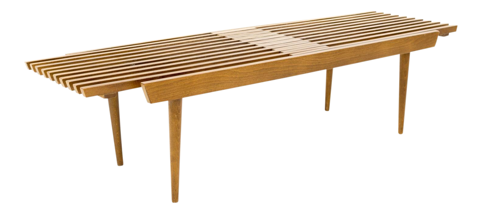 George Nelson Style Mid Century Expandable Bench | Mid Century Modern ...