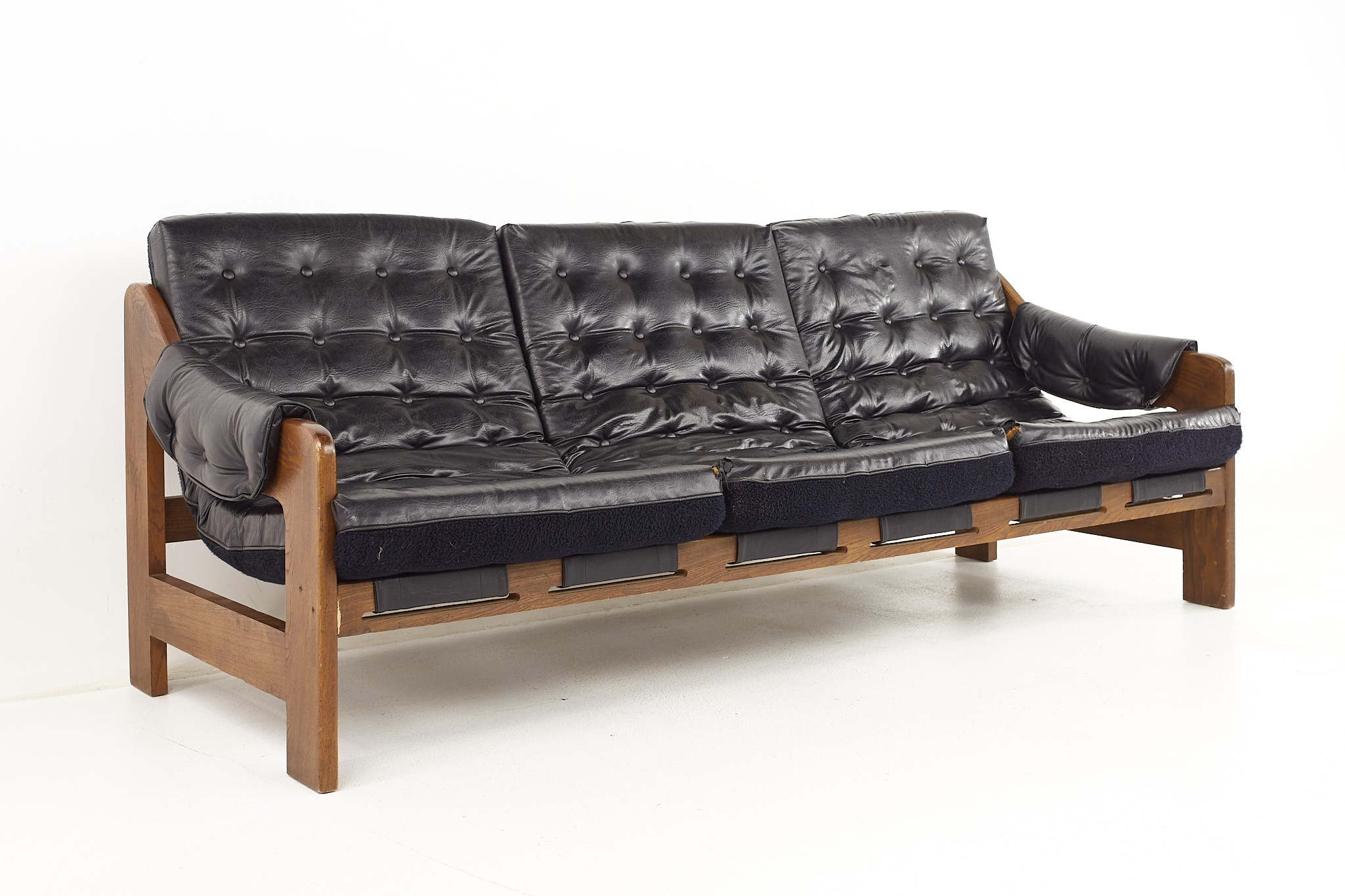 Percival Lafer Style Mid Century Tufted Sofa