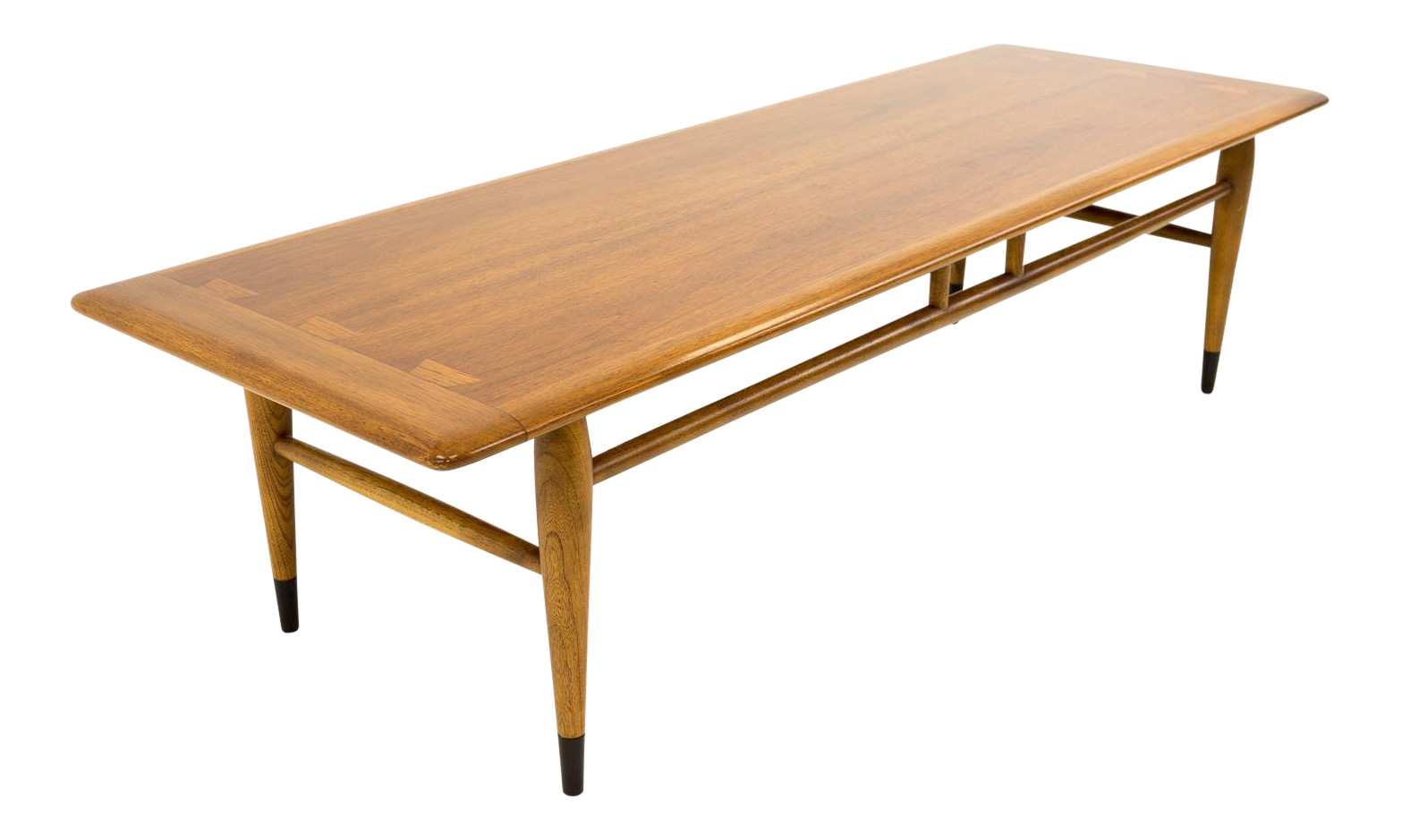 Andre Bus for Lane Acclaim Mid Century Modern Walnut Dovetail Coffee Table