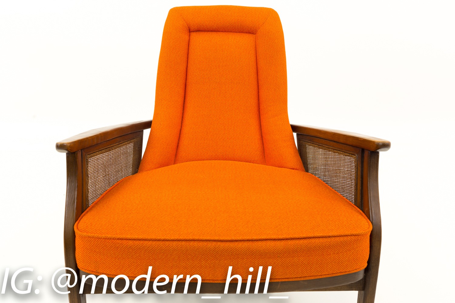 Adrian Pearsall Style Mid Century Orange Lounge Chair