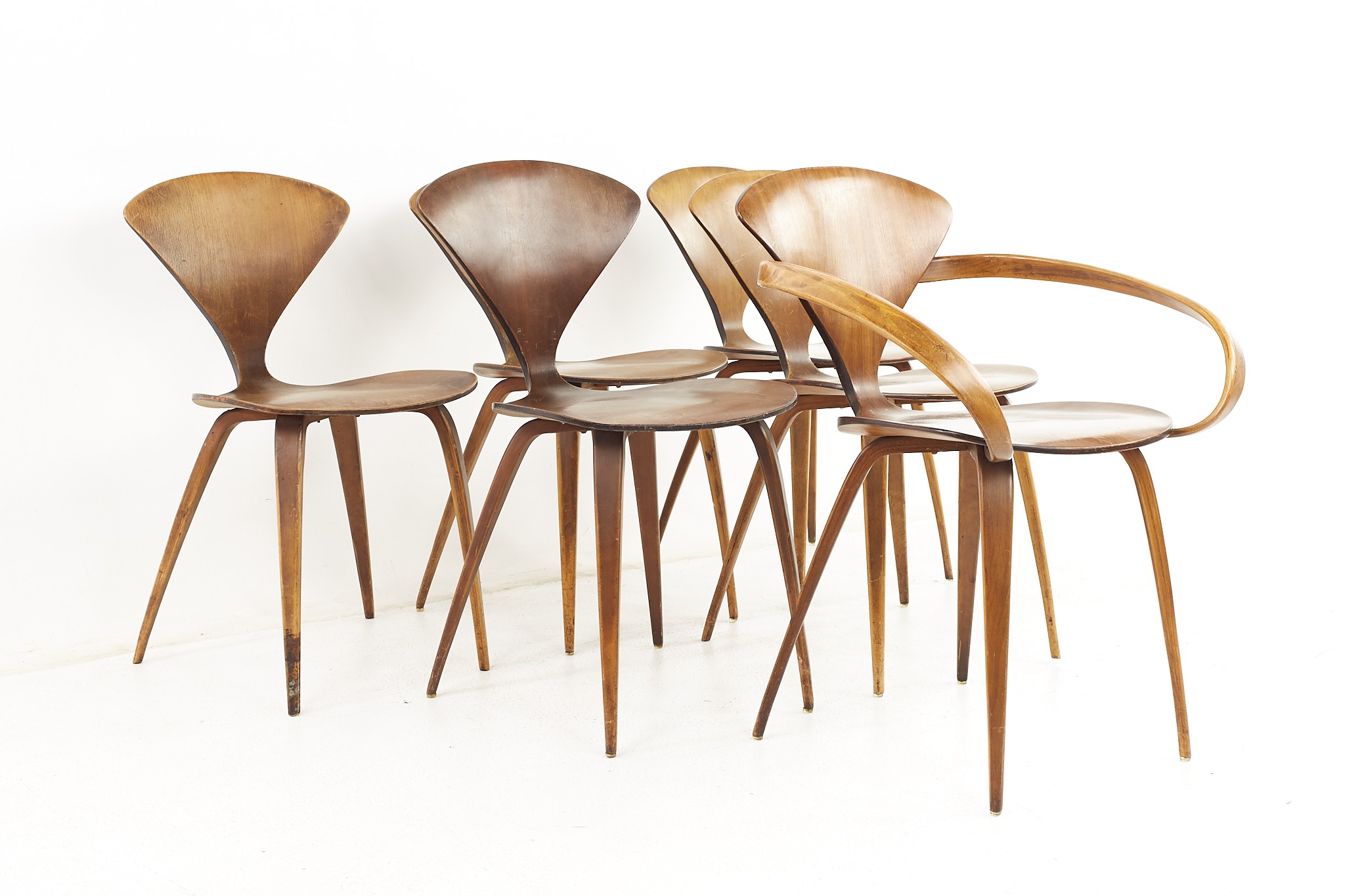 Images | Mid Century Modern Furniture - Mid Century Furniture Chicago Norman Cherner for Plycraft Mid Century Pretzel Dining Chairs - Set of 6