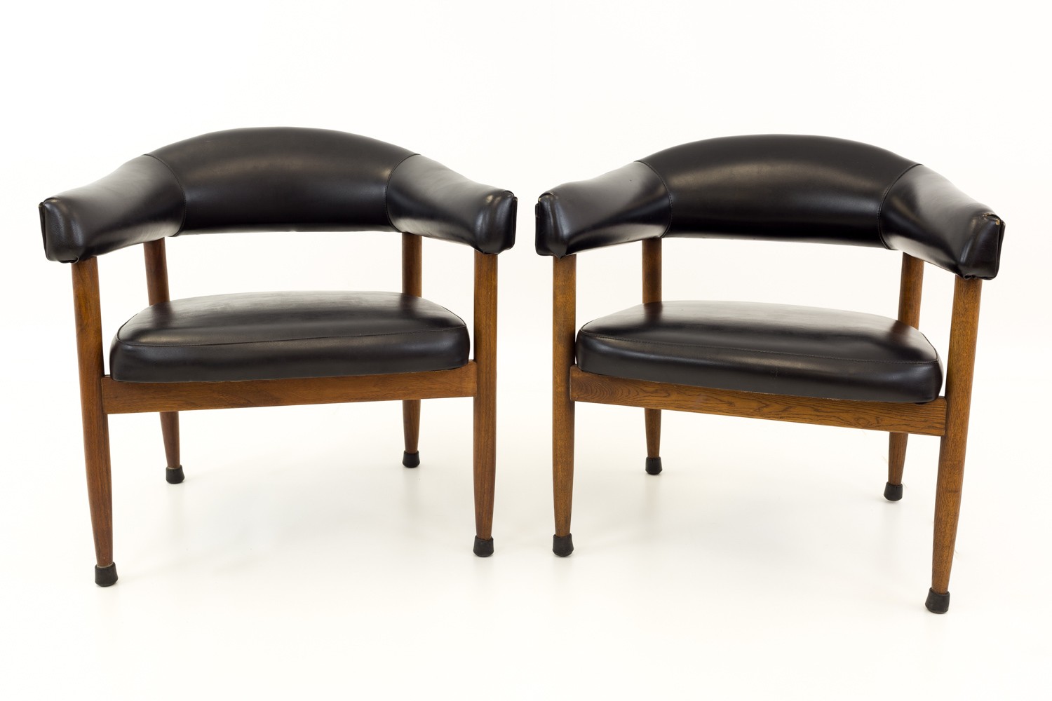 Arne Vodder Kodawood Style Mid Century Dining Occasional Chairs - Matching Pair