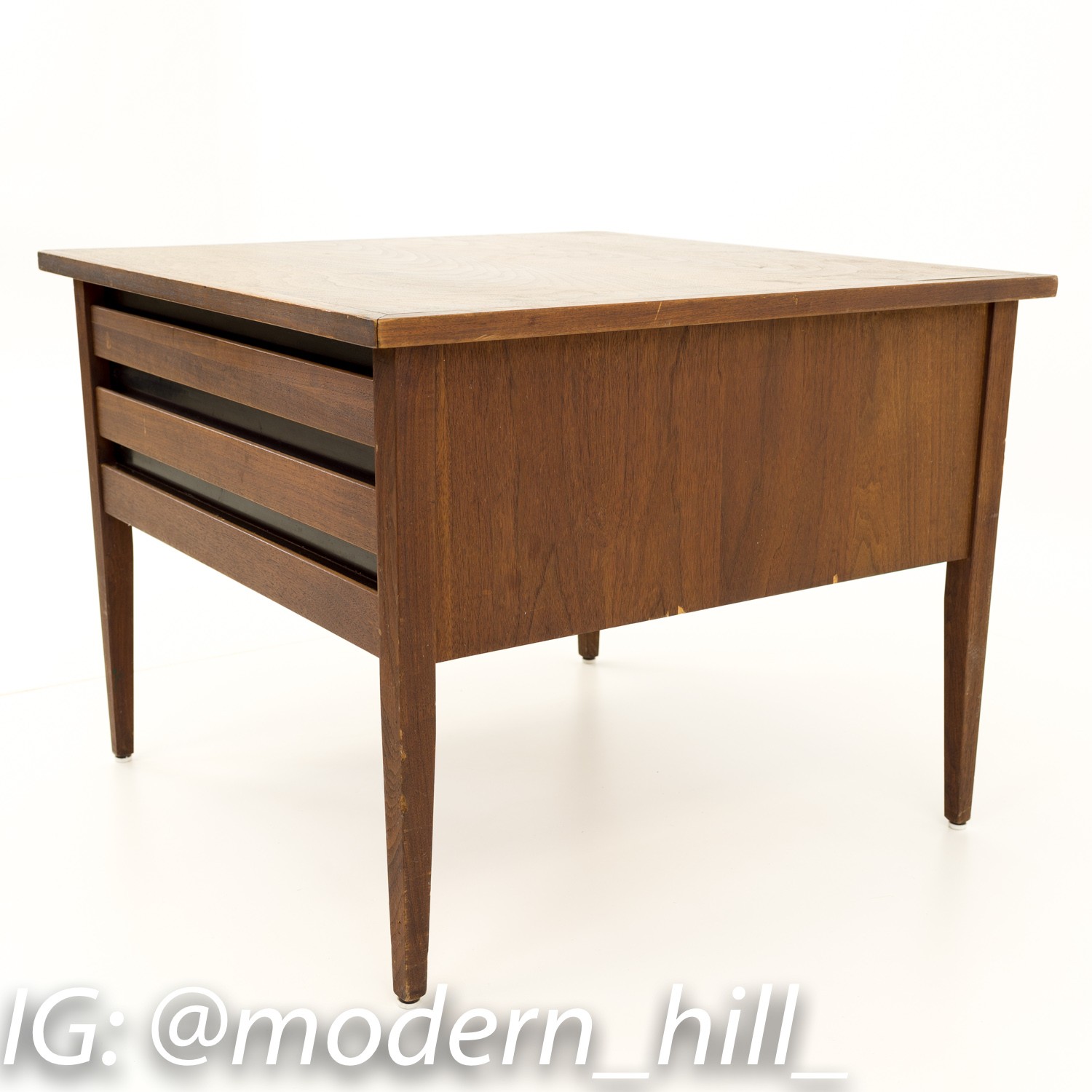 Merton Gershun for Dillingham Esprit 1 Drawer Mid Century Side End Table