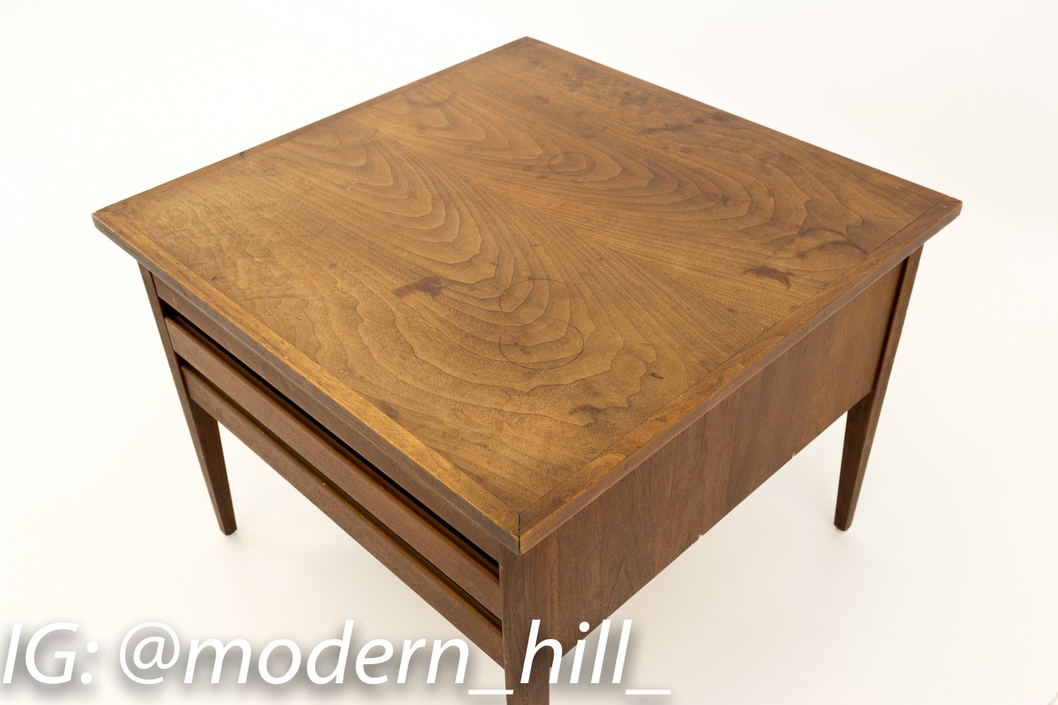 Merton Gershun for Dillingham Esprit 1 Drawer Mid Century Side End Table