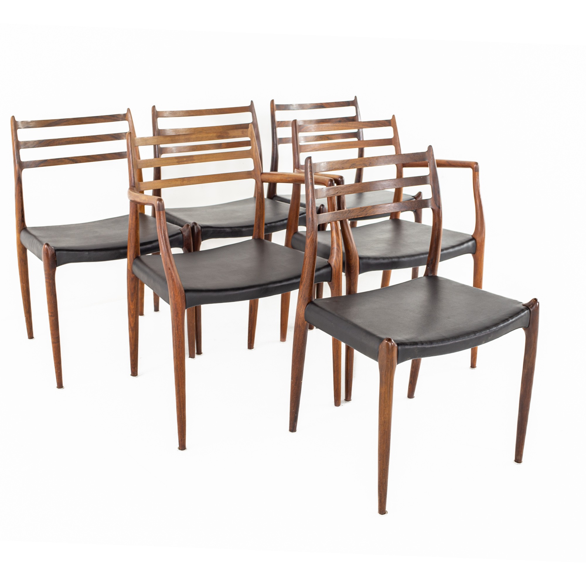 Niels Moller Model 78 Mid Century Rosewood Dining Chairs- Set of 6