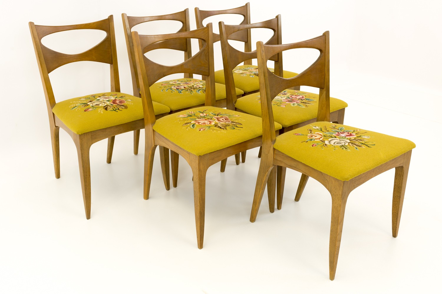 Images | Mid Century Modern Furniture - Mid Century Furniture Chicago Paul Mccobb Style John Van Koert for Drexel Profile Mid Century Bowtie Dining Chairs - Set of 6