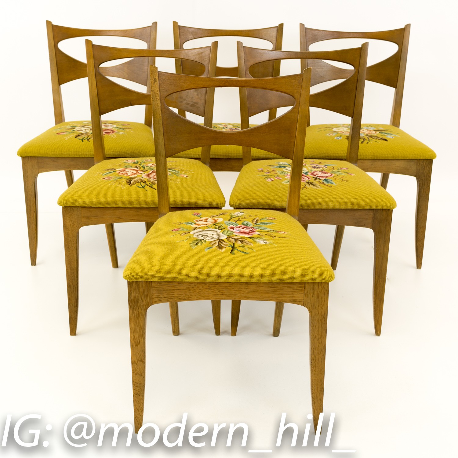 Images | Mid Century Modern Furniture - Mid Century Furniture Chicago Paul Mccobb Style John Van Koert for Drexel Profile Mid Century Bowtie Dining Chairs - Set of 6
