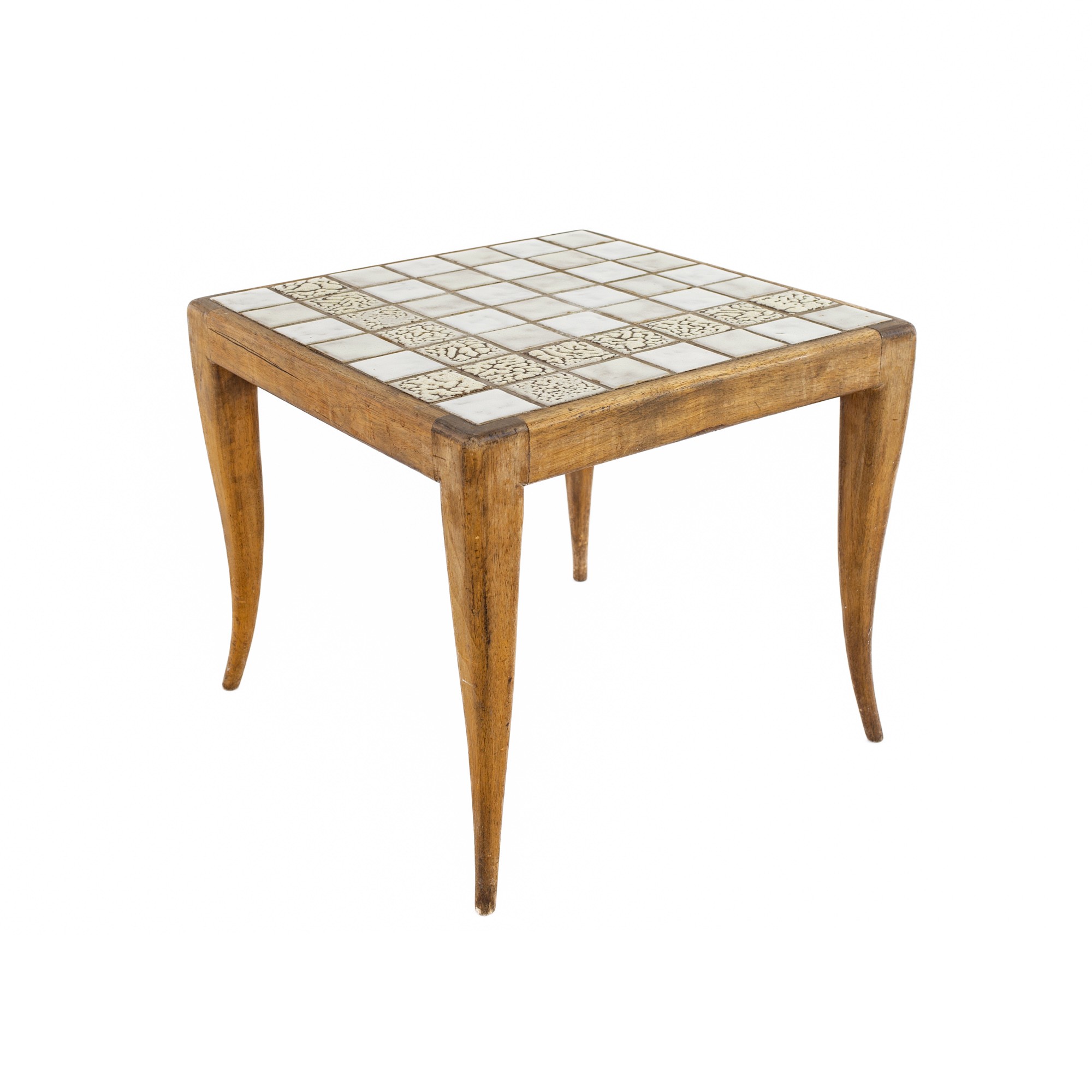 Robsjohn Gibbings Style Mid Century Tile Top Side Table