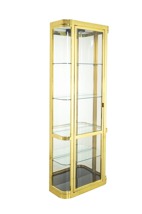 Mastercraft Mid Century Brass and Glass Cabinet