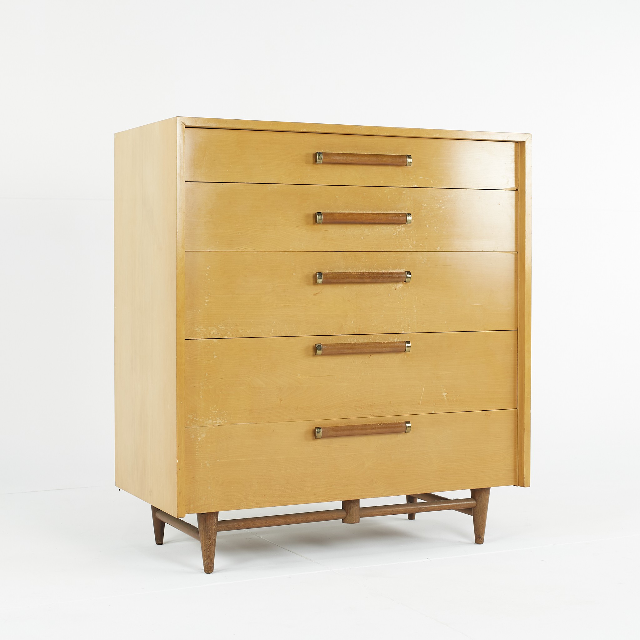 Merton Gershun Mid Century Urban Suburban 5-drawer Highboy Dresser