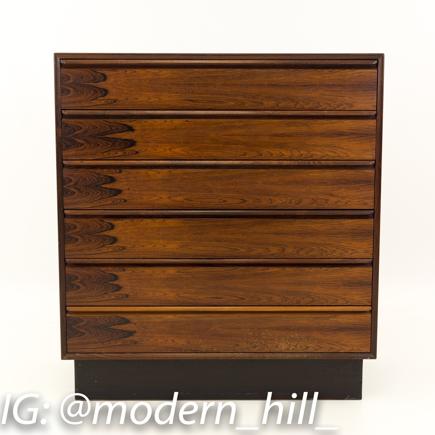 Westnofa 6 Drawer Mid Century Rosewood Highboy Chest of Drawers