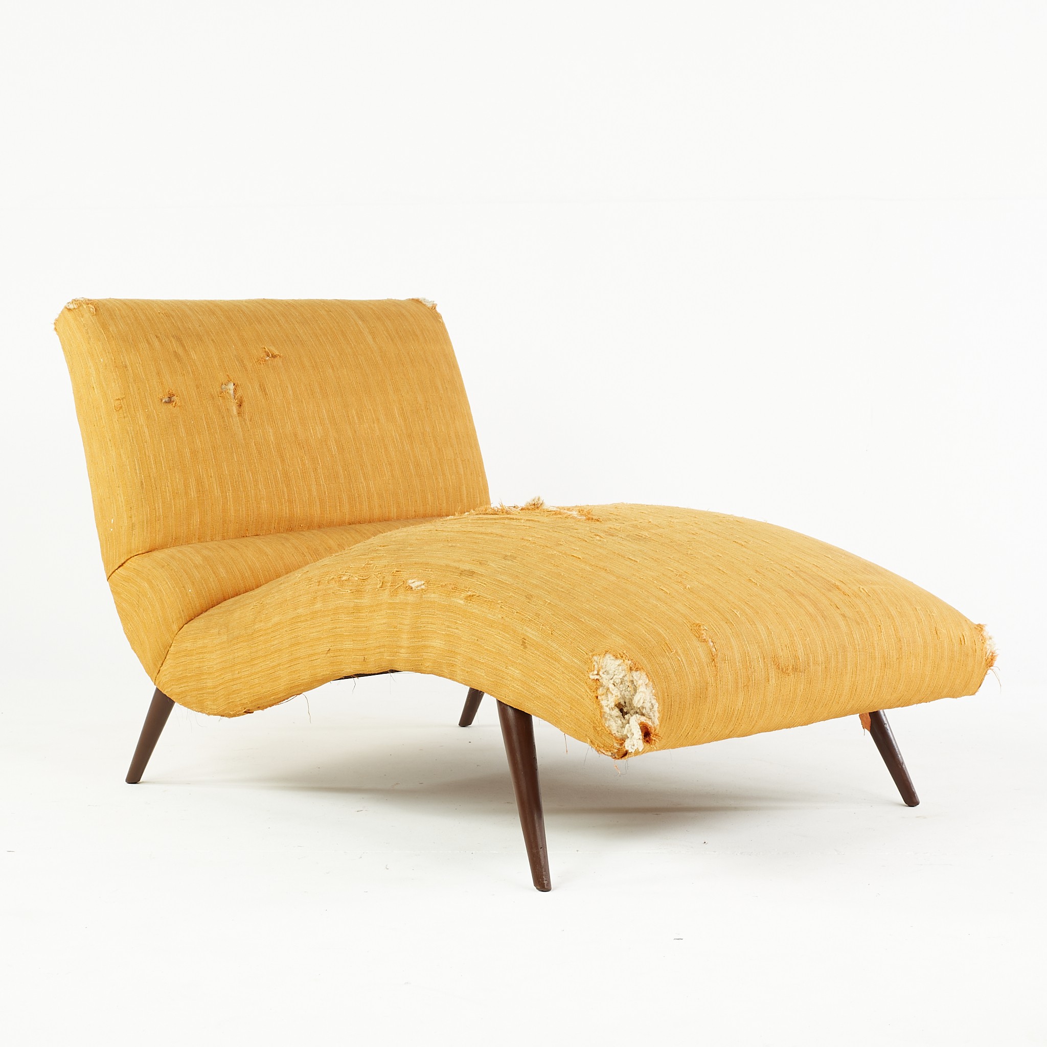 Lawrence Peabody for Selig Mid Century Contour Chaise Lounge