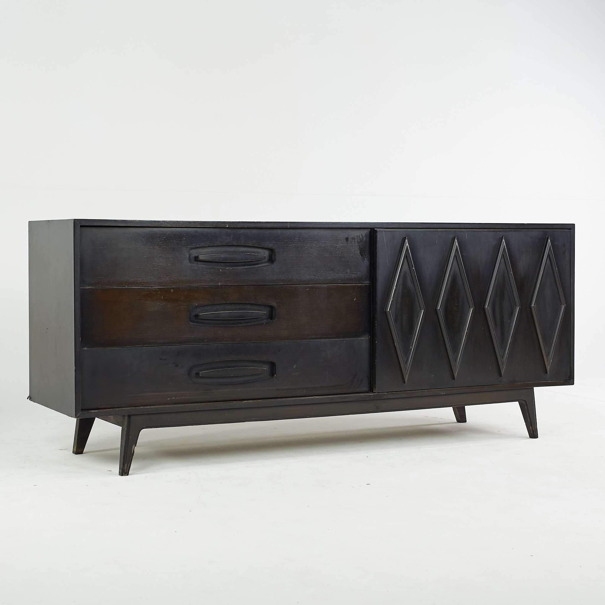 Images | Mid Century Modern Furniture - Mid Century Furniture Chicago Young Manufacturing Mid Century Ebonized Lowboy Dresser