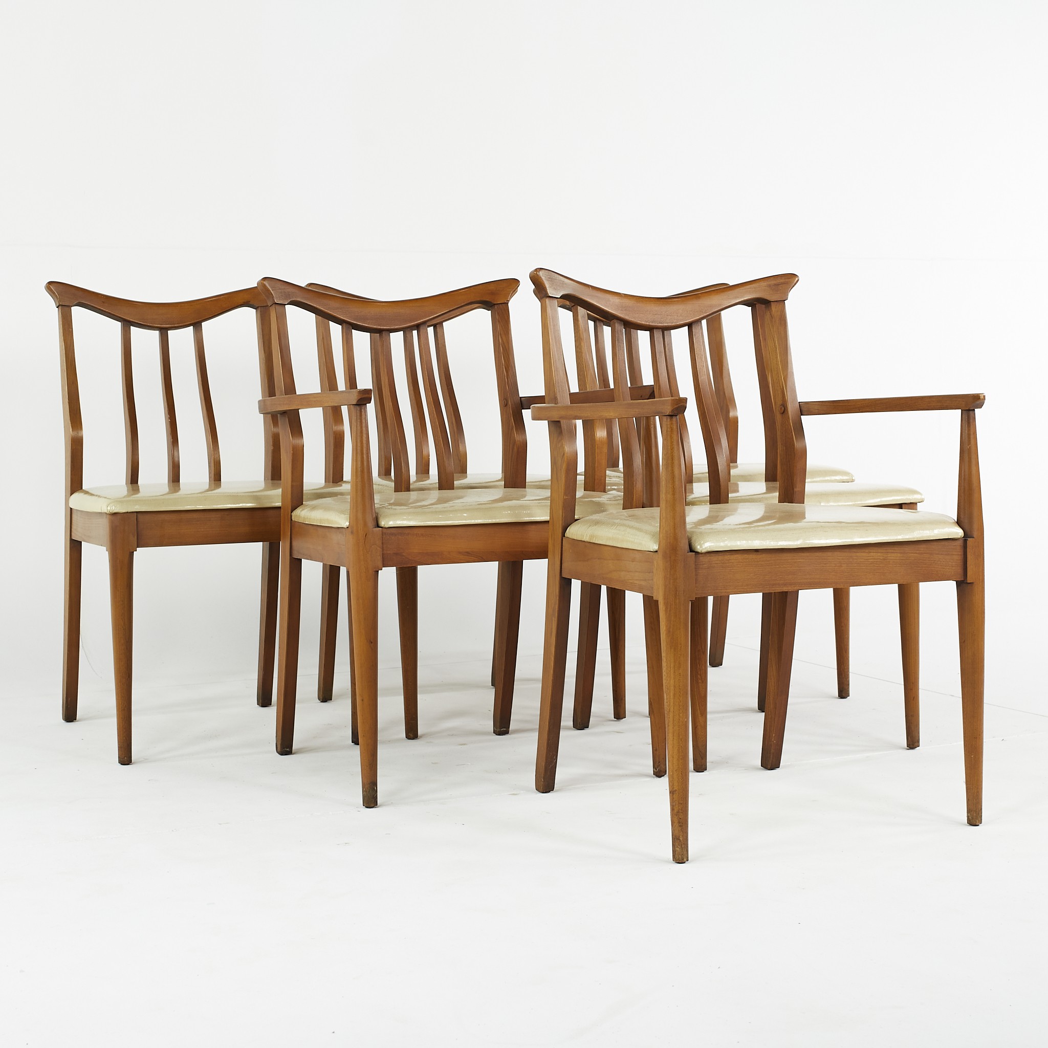 Blowing Rock Mid Century Walnut Dining Chairs - Set of 6