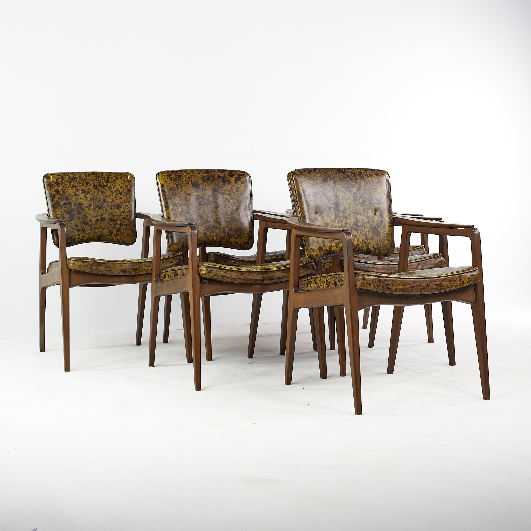 Sigvard Bernadotte Prince of Sweden for John Stuart Mid Century Teak Dining Chairs - Set of 6