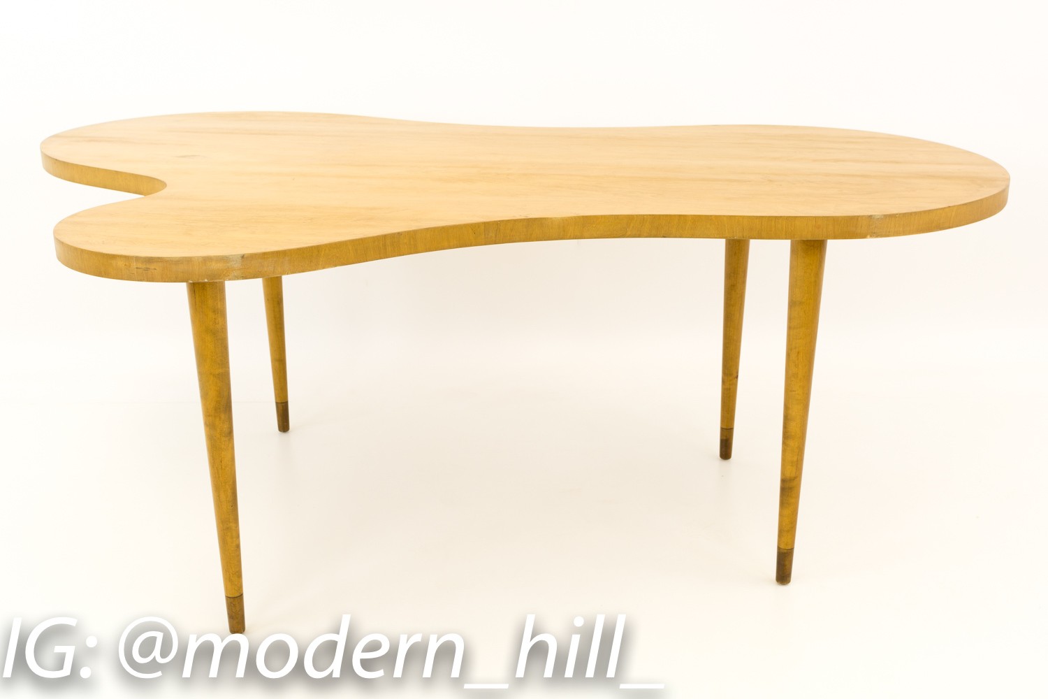 Th Robsjohn-gibbings for Widdicomb Style Mid Century Biomorphic Dining Table or Desk