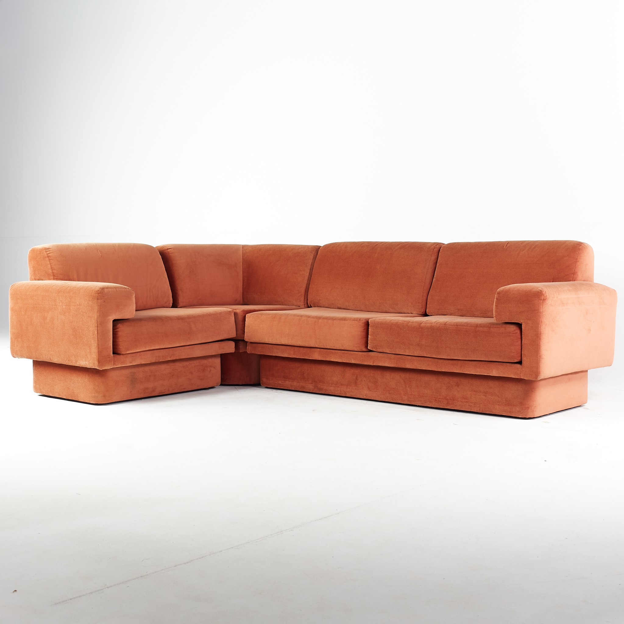 Milo Baughman for Thayer Coggin Mid Century 3 Piece Sectional Sofa