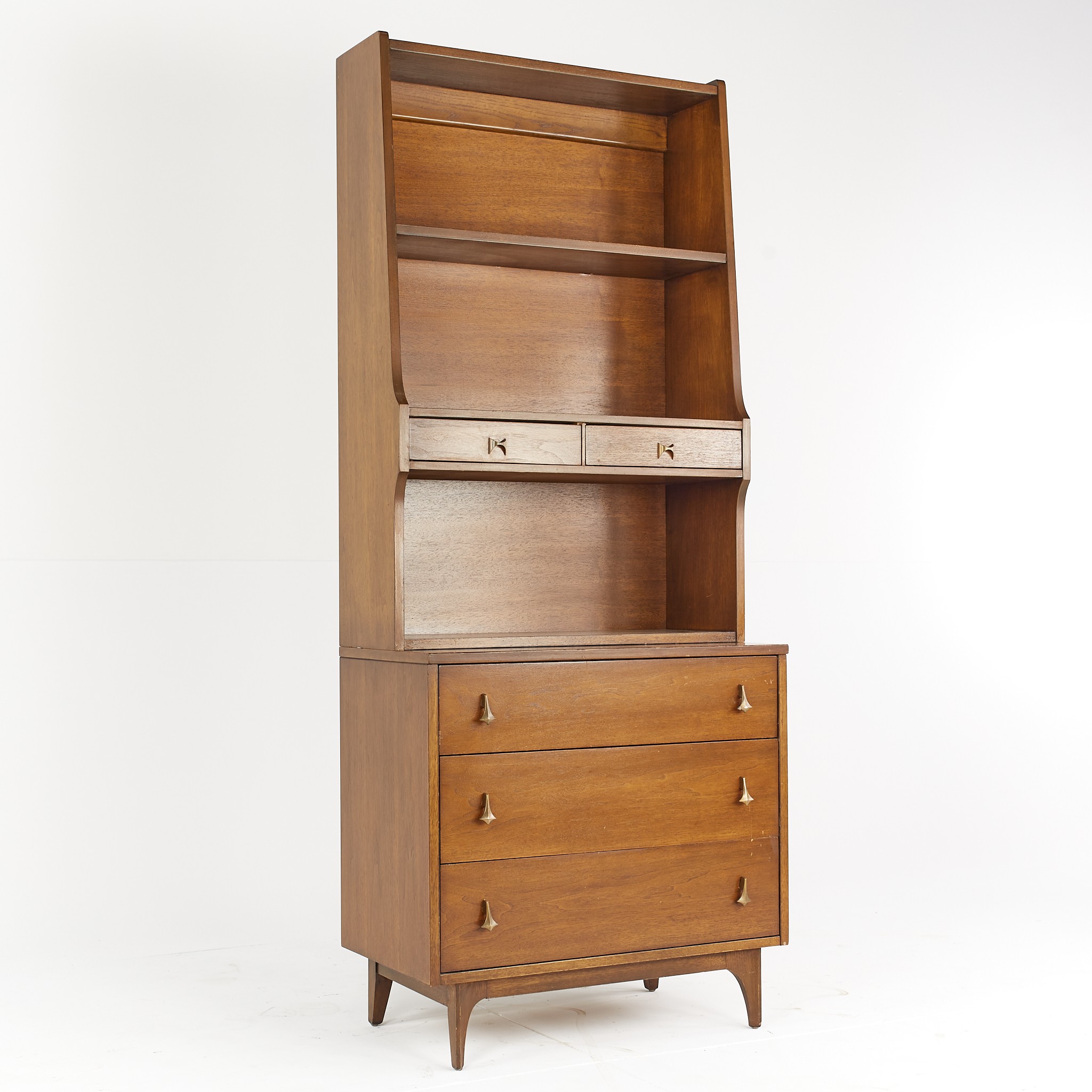 Broyhill Brasilia Mid Century Three Drawer Buffet and Hutch