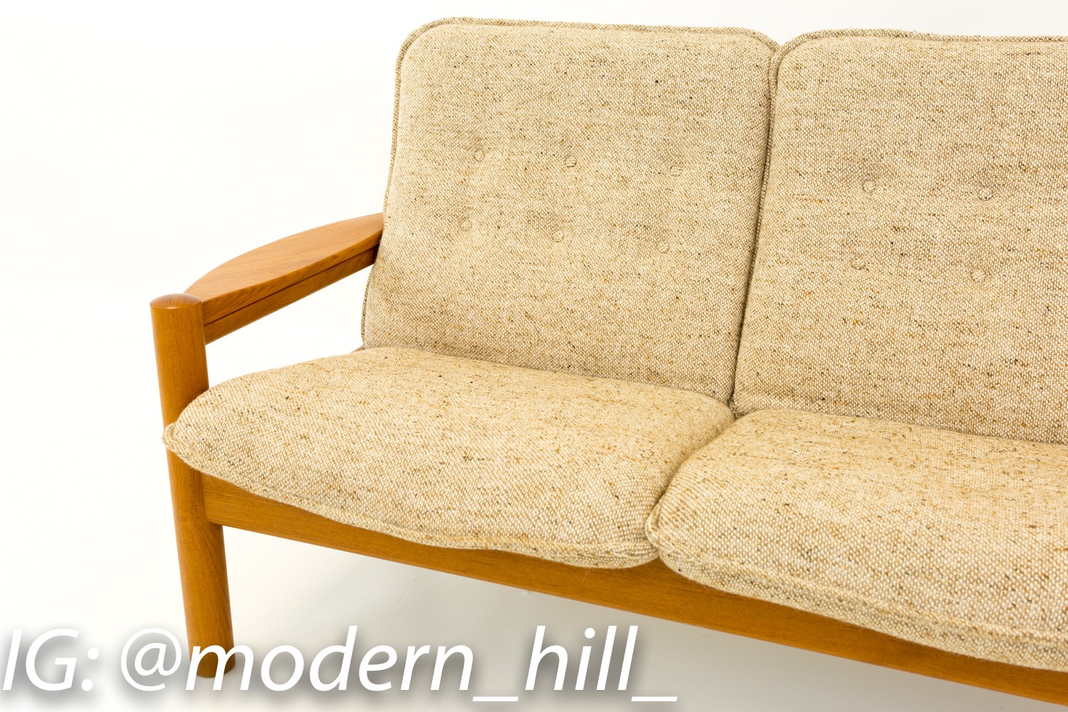 Tarm Stole Og Mobelfabrik Style Mid Century Teak Upholstered Sofa Couch by Domino Mobler