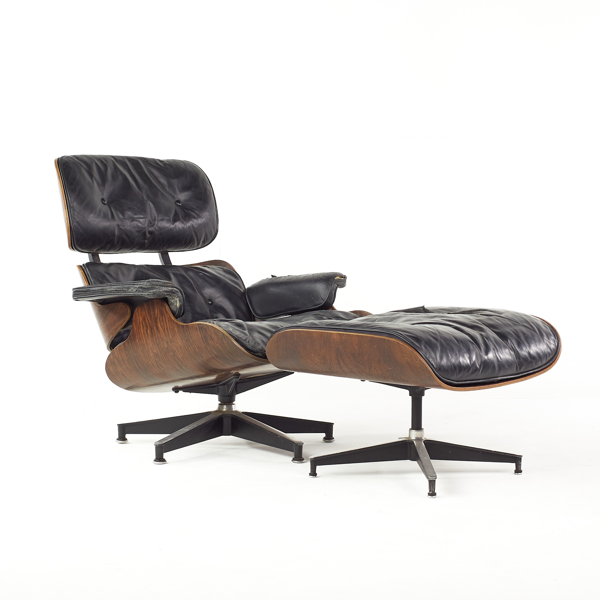 Eames for Herman Miller Mid Century Rosewood Lounge Chair and Ottoman