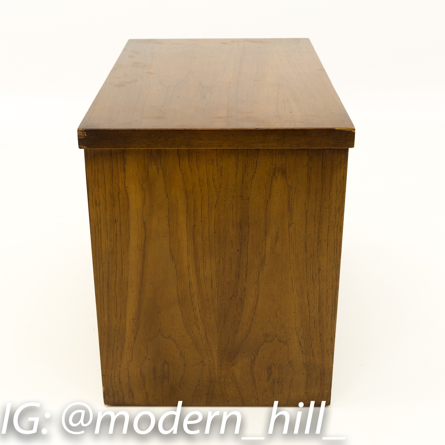 Lane Tower Suite Single Drawer Mid Century Walnut and Rosewood Side End Tables Nightstands - Matching Pair