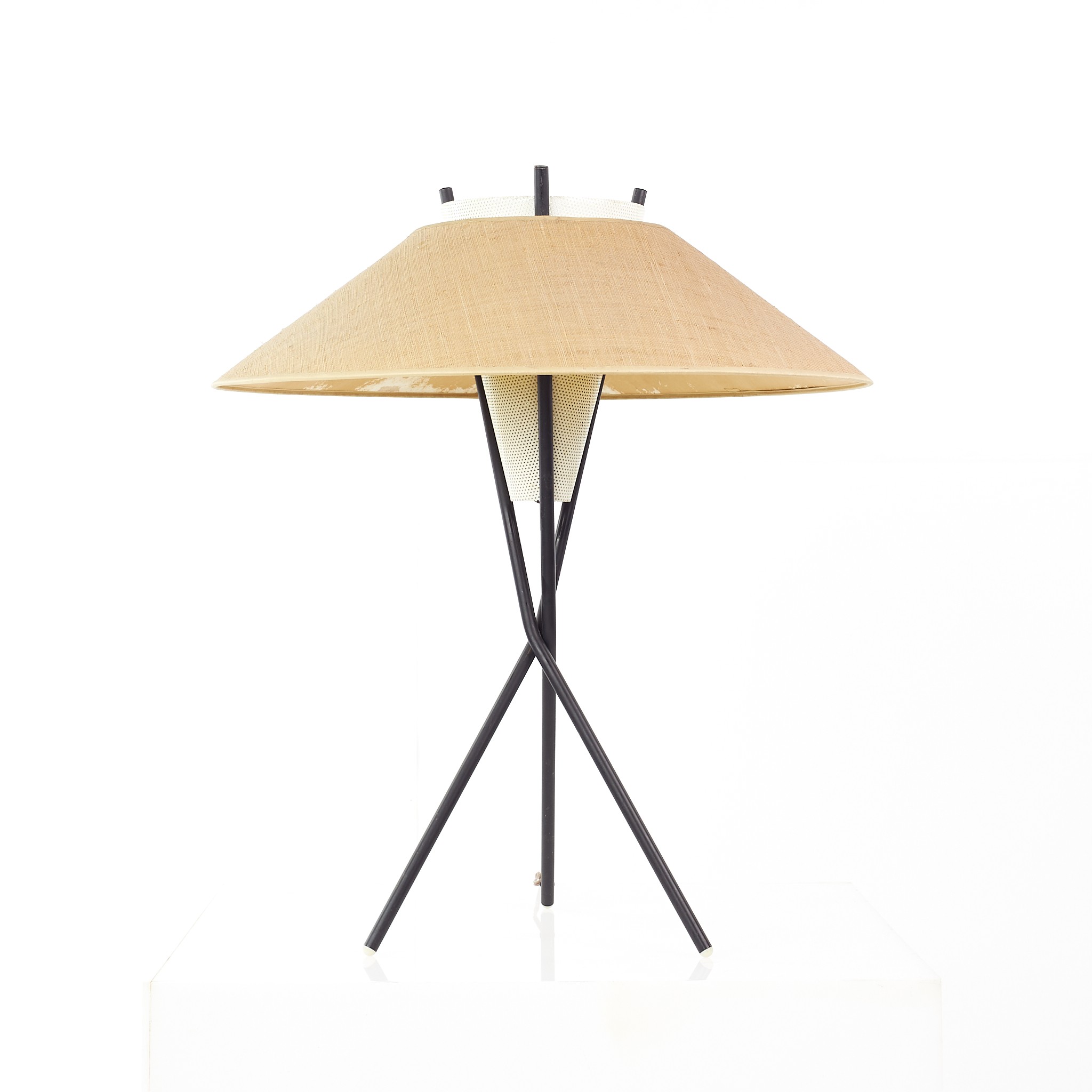 Gerald Thurston for Lightolier Mid Century Tripod Table Lamp