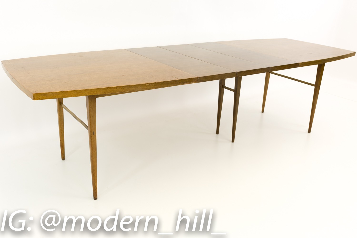 Paul Mccobb for Directional 10 Person Walnut Mid Century Dining Table with 4 Leaves