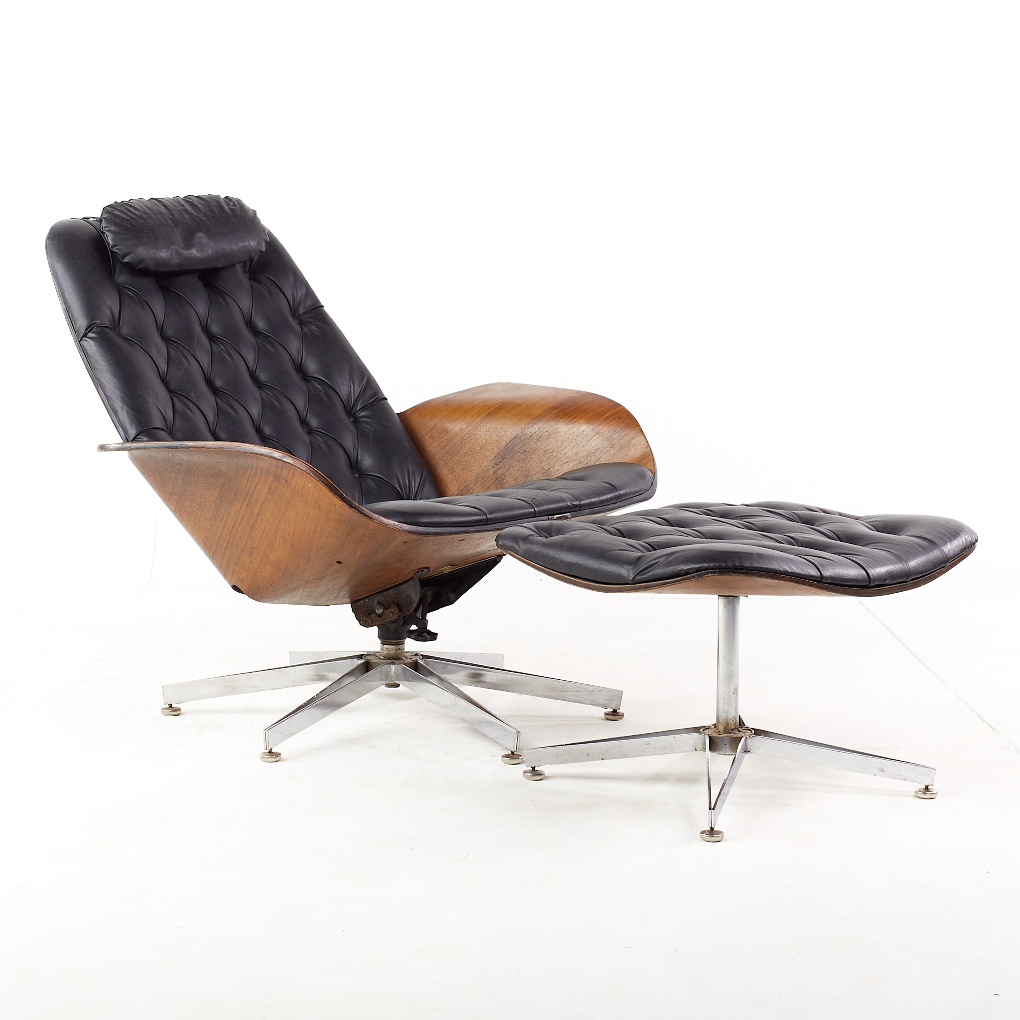 Plycraft Mid Century Mr. Chair and Ottoman