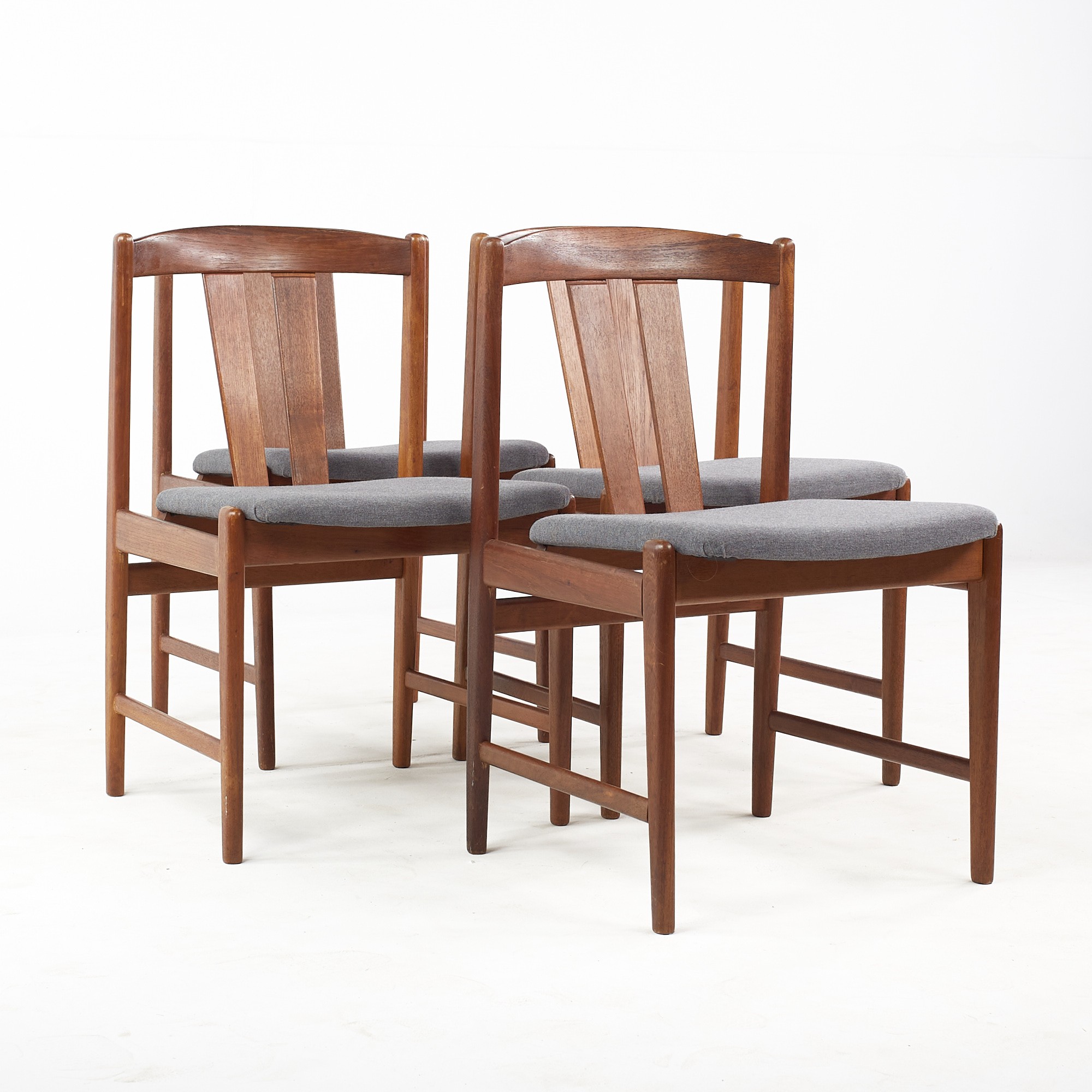 Folke Ohlsson for Dux Mid Century Teak Wishbone Dining Chairs - Set of 4