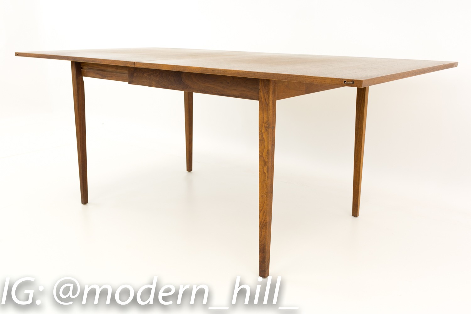 Mid Century Danish Teak Expanding Unfolding Square Dining Table