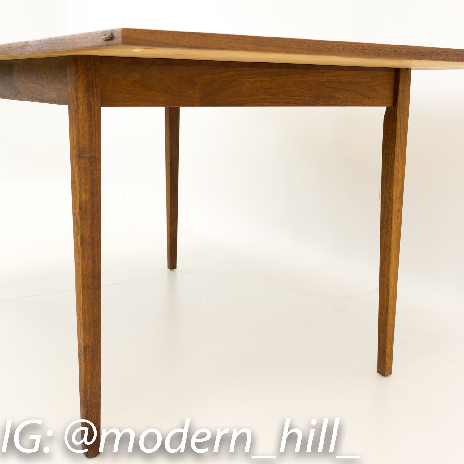 Mid Century Danish Teak Expanding Unfolding Square Dining Table