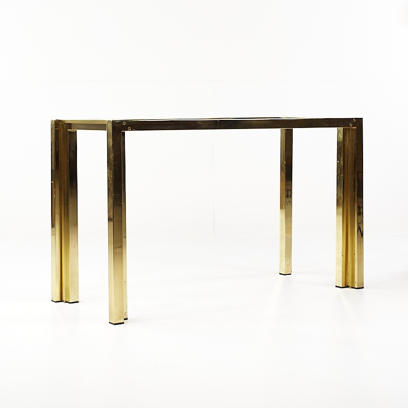 Milo Baughman Style Mid Century Brass Dining Table Base
