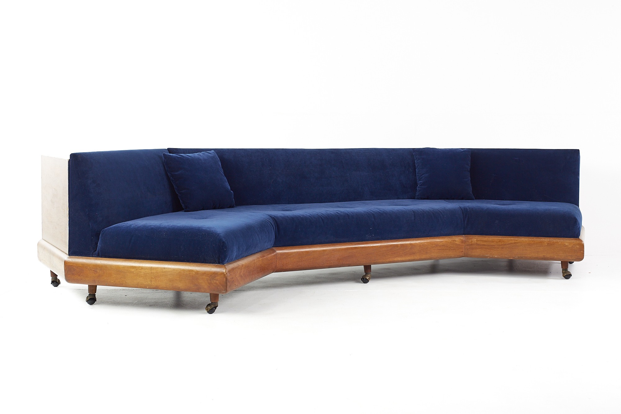 Adrian Pearsall for Craft Associates Mid Century Walnut Boomerang Sofa