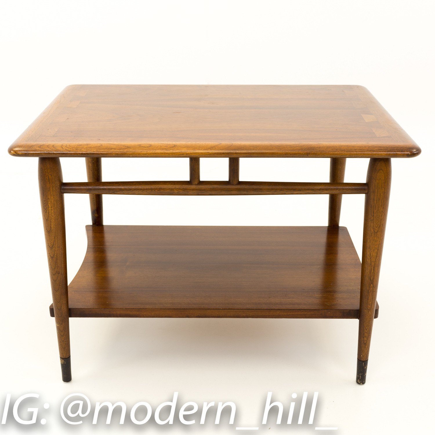 Andre Bus for Lane Acclaim Mid Century Walnut Side End Tables - Matching Pair