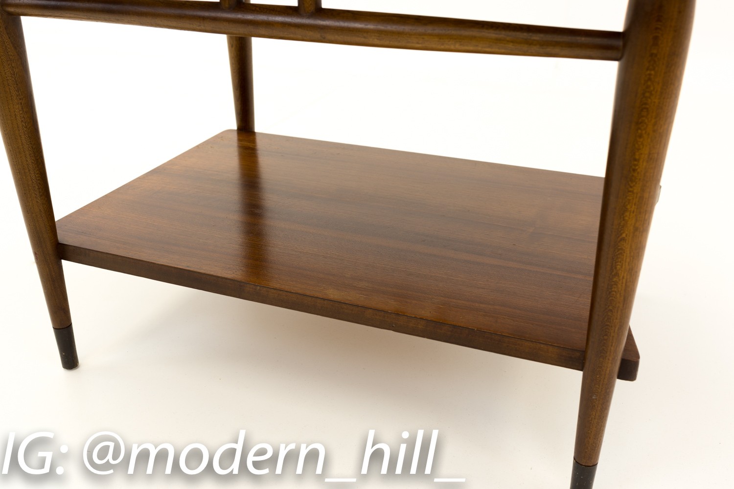 Andre Bus for Lane Acclaim Mid Century Walnut Side End Tables - Matching Pair