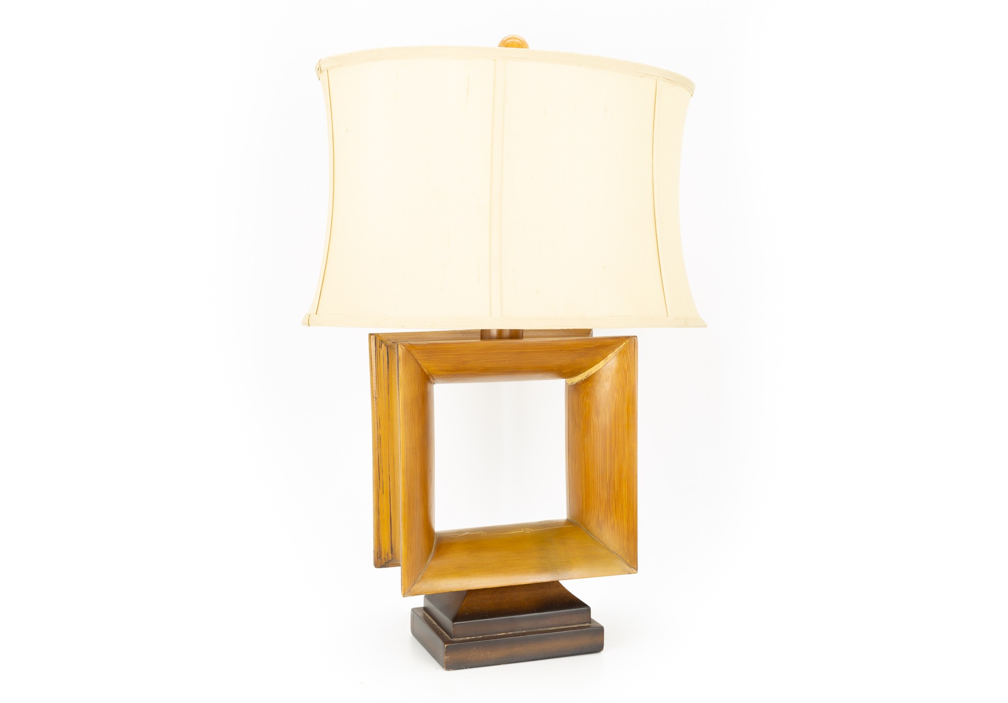 the Natural Light Mid Century Square Open Window Table Lamp